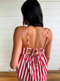 Anniewear - Stripe Gathered Side Detail Top