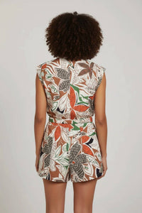 Karlie - Floral Poplin Utility Romper