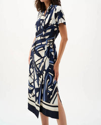 Joseph Ribkoff - Abstract Wrap Shirt Dress