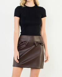 Thml - Leather Bow Skirt