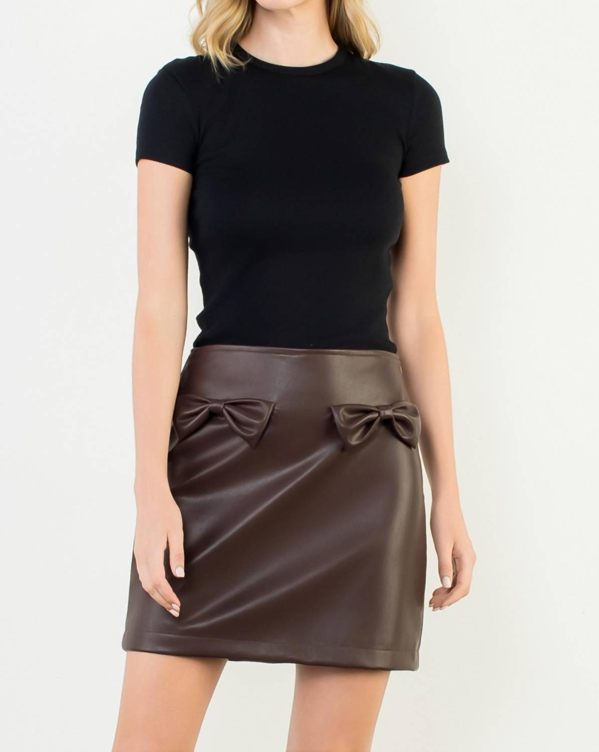Thml - Leather Bow Skirt