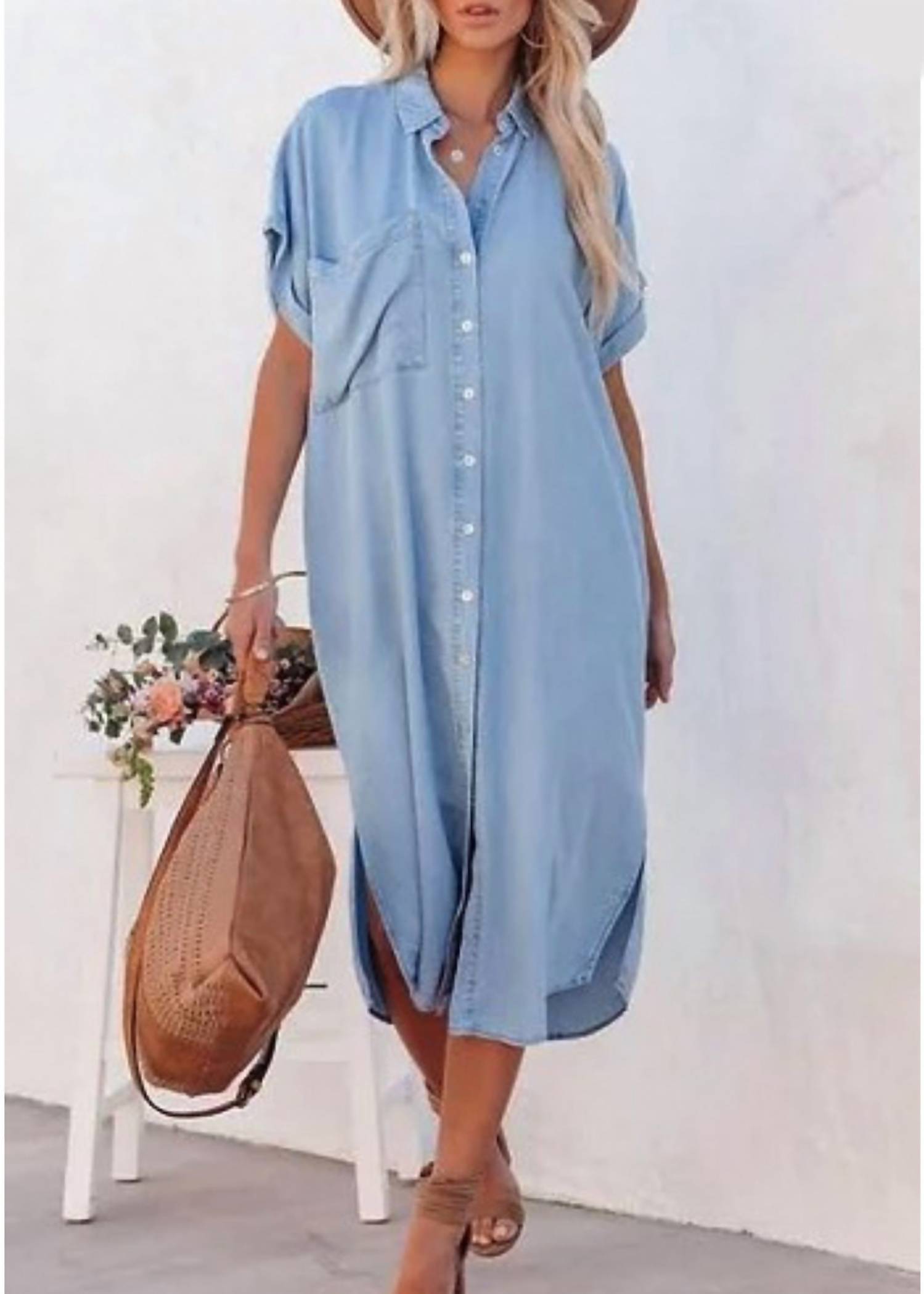 Dear Lover - Morning Glory Shirt Midi Dress