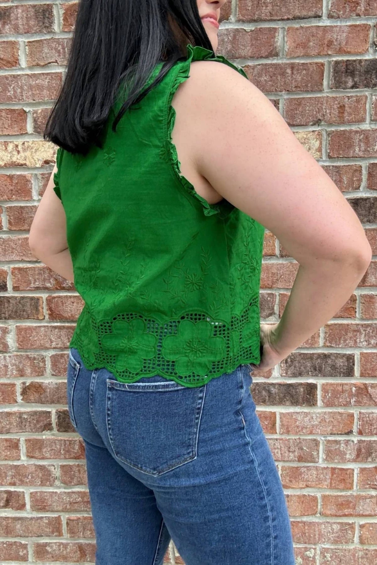 Jade By Jane - Ruffle Front Top