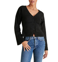 STEVE MADDEN Odelia Cardigan in black - women's cardigan