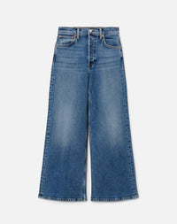 Re/Done - High Rise Wide Leg Crop Jeans