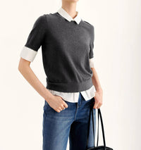 Meilleur Moment - Short Sleeve Layered-Look Top