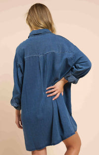 Sadie & Sage - It's Pouring Denim Mini Dress