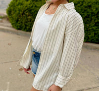 Withblack - Pinstripe Long Sleeve Shirt