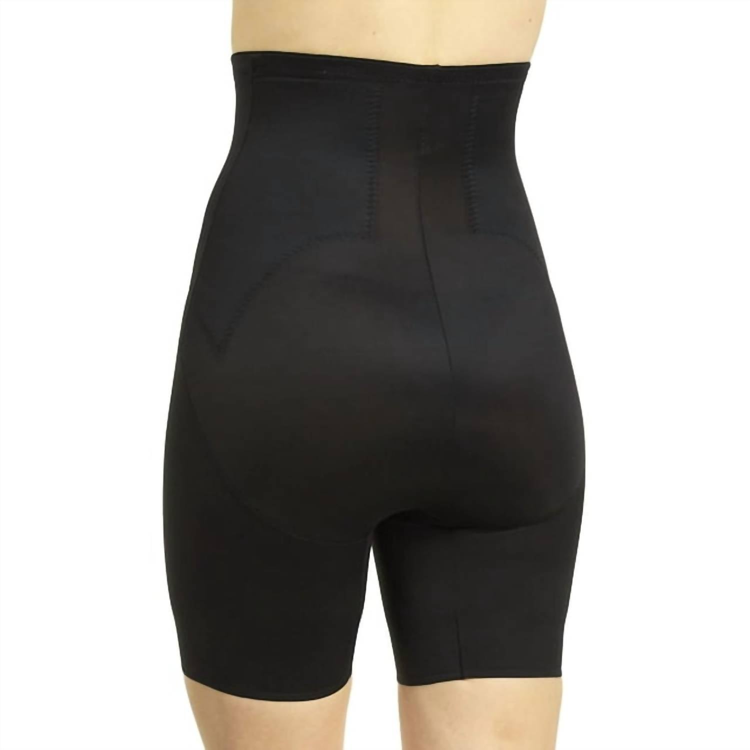 Miraclesuit Flex Fit Hi-waist Thigh Slimmer Shapewear in black - women's intimate - detail view