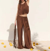 Deluc - Strand Silk Wide Leg Pants