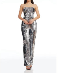 Dress The Population - Andy Sequin Strapless Jumpsuit