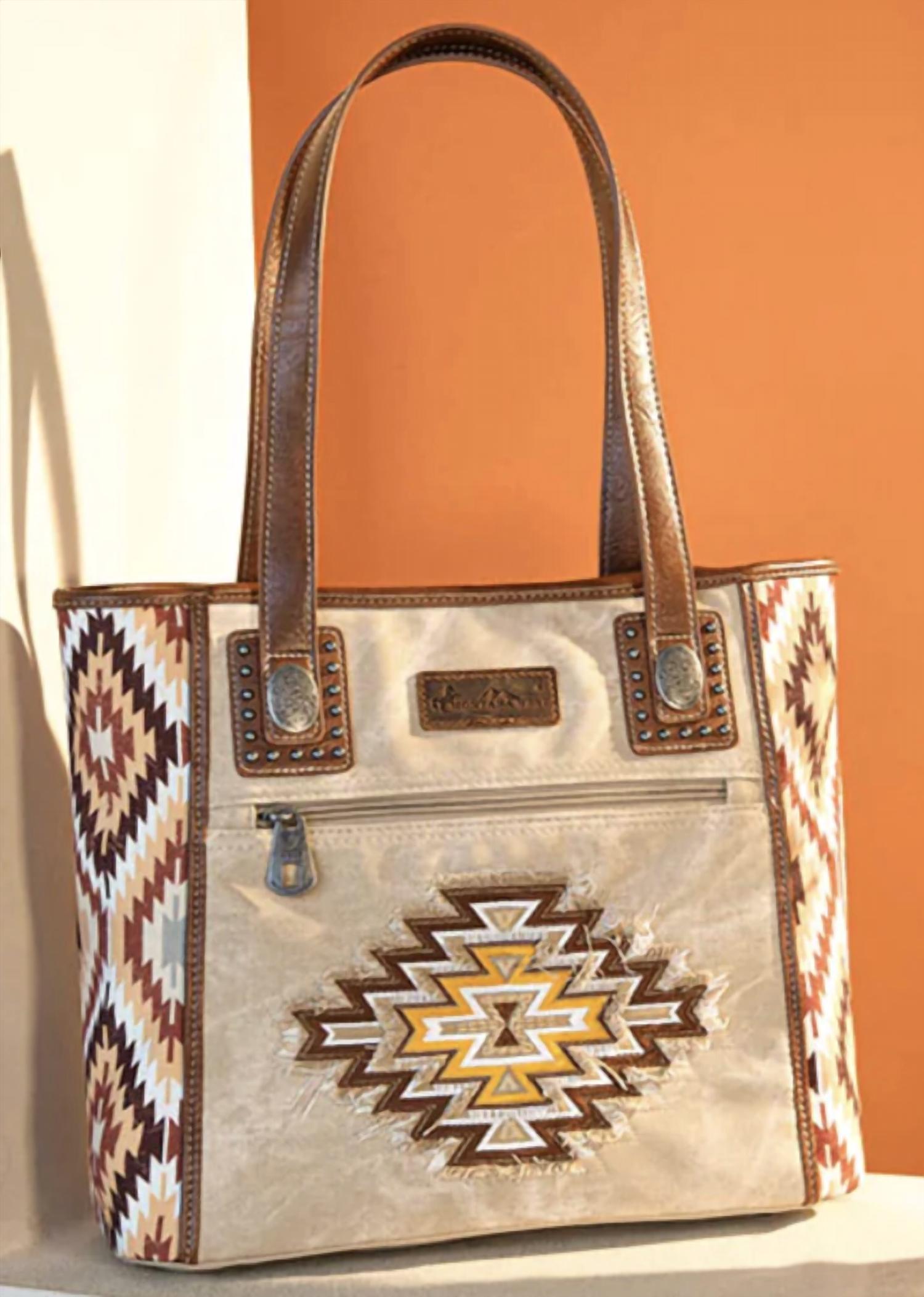 Montana West - Women's Embroidered Aztec Tote Bag