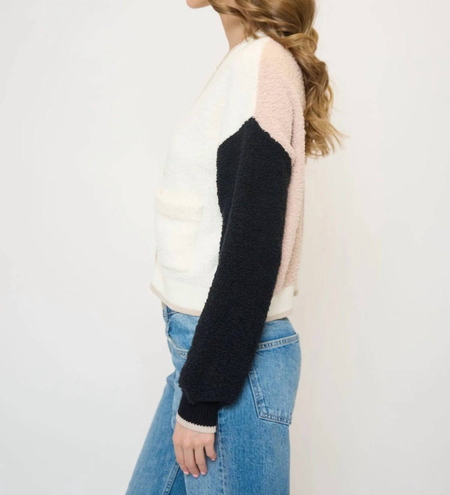Central Park West - Colin Cropped Terrycloth Cardigan Top