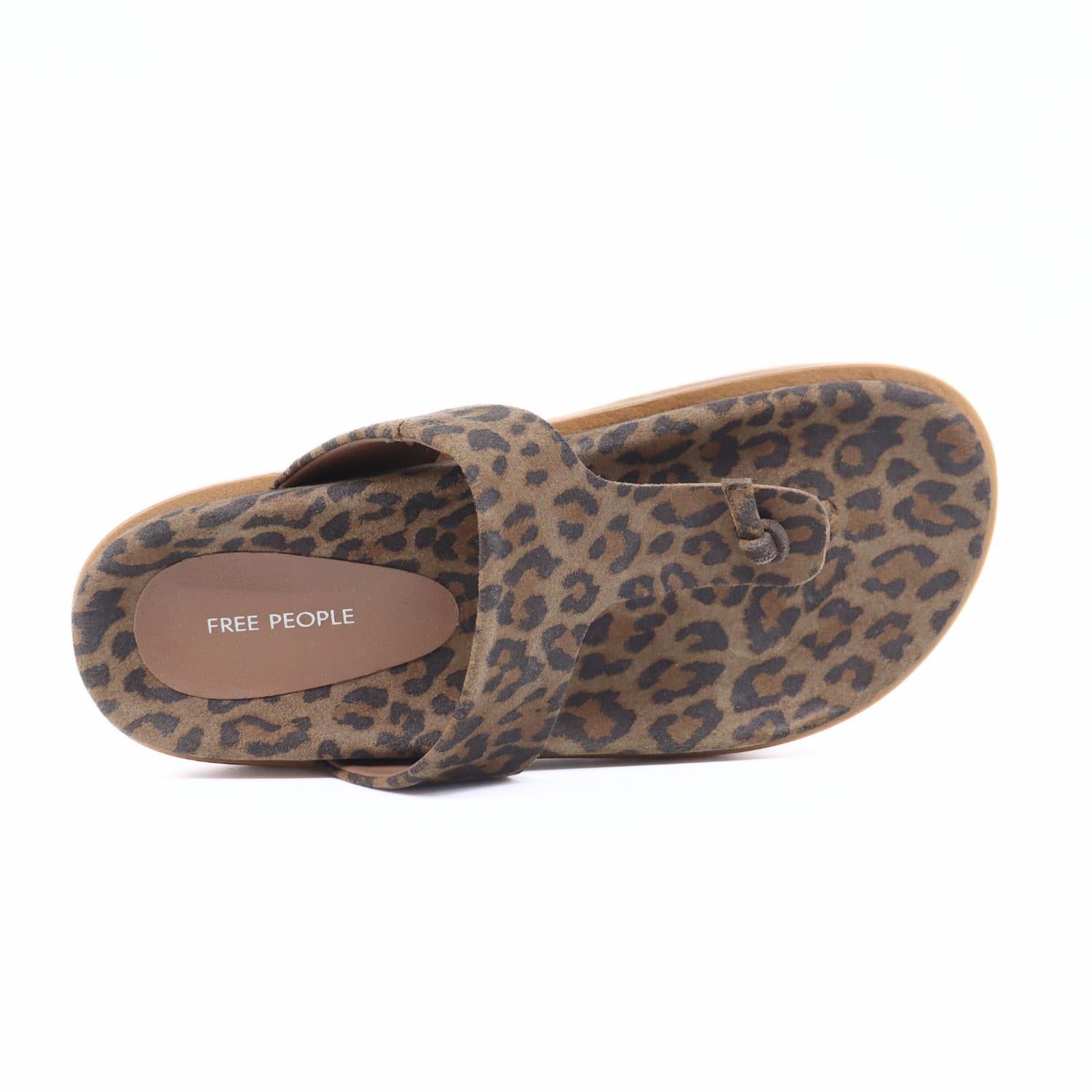 Free People - Women's Mika Chestnut Leo Suede Sandal