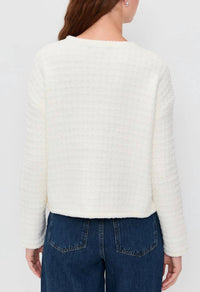 BAREFOOT DREAMS Cozychic Textured Button Front Cardigan in pearl - women's cardigan - alternate view