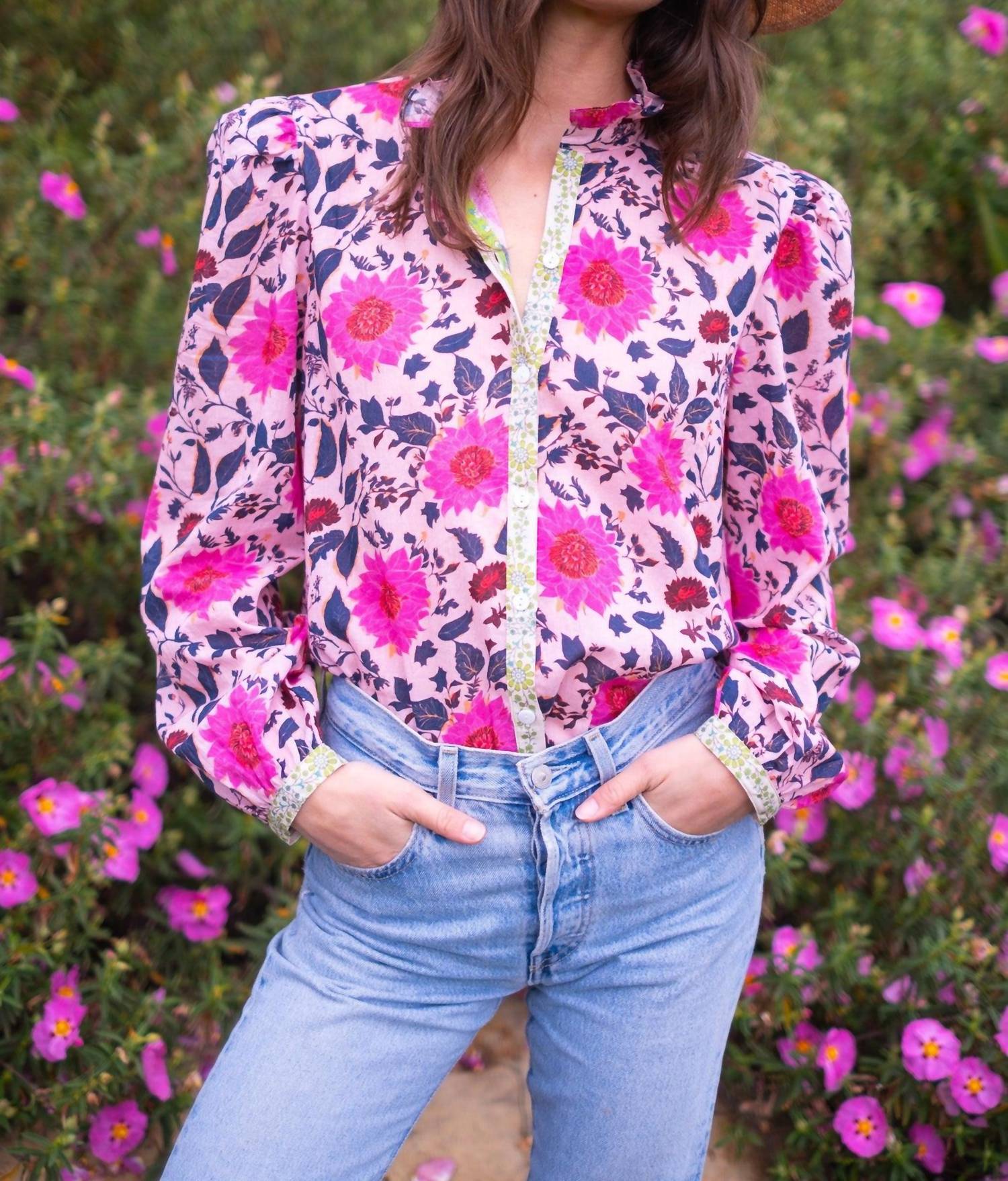 Bell By Alicia Bell - Button-up Long Sleeve Blouse