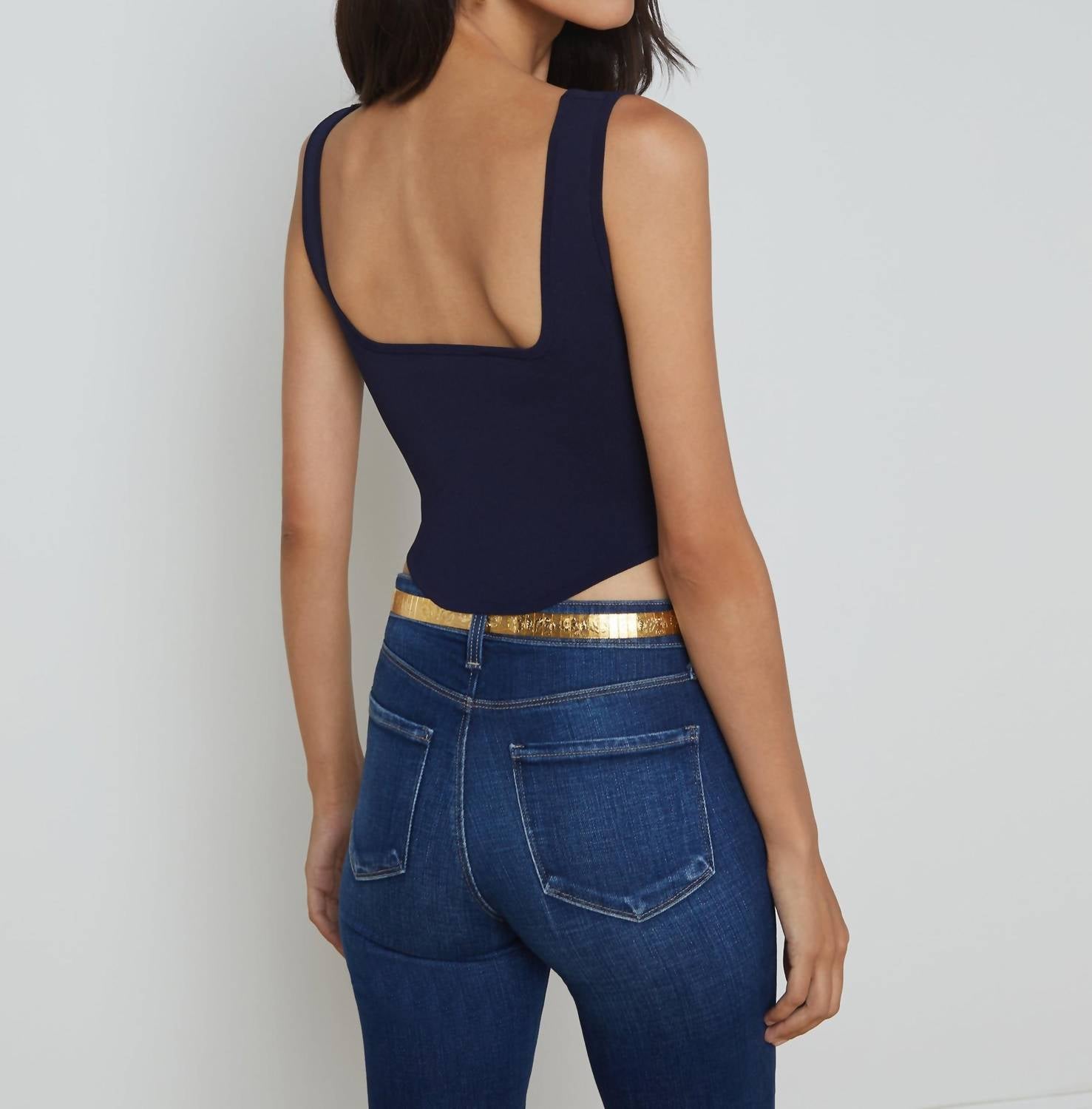 L'Agence - Saga Square Neck Crop Top