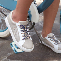 Corkys Footwear Women's Supernova Sneaker in gold metallic - women's sneaker - detail view