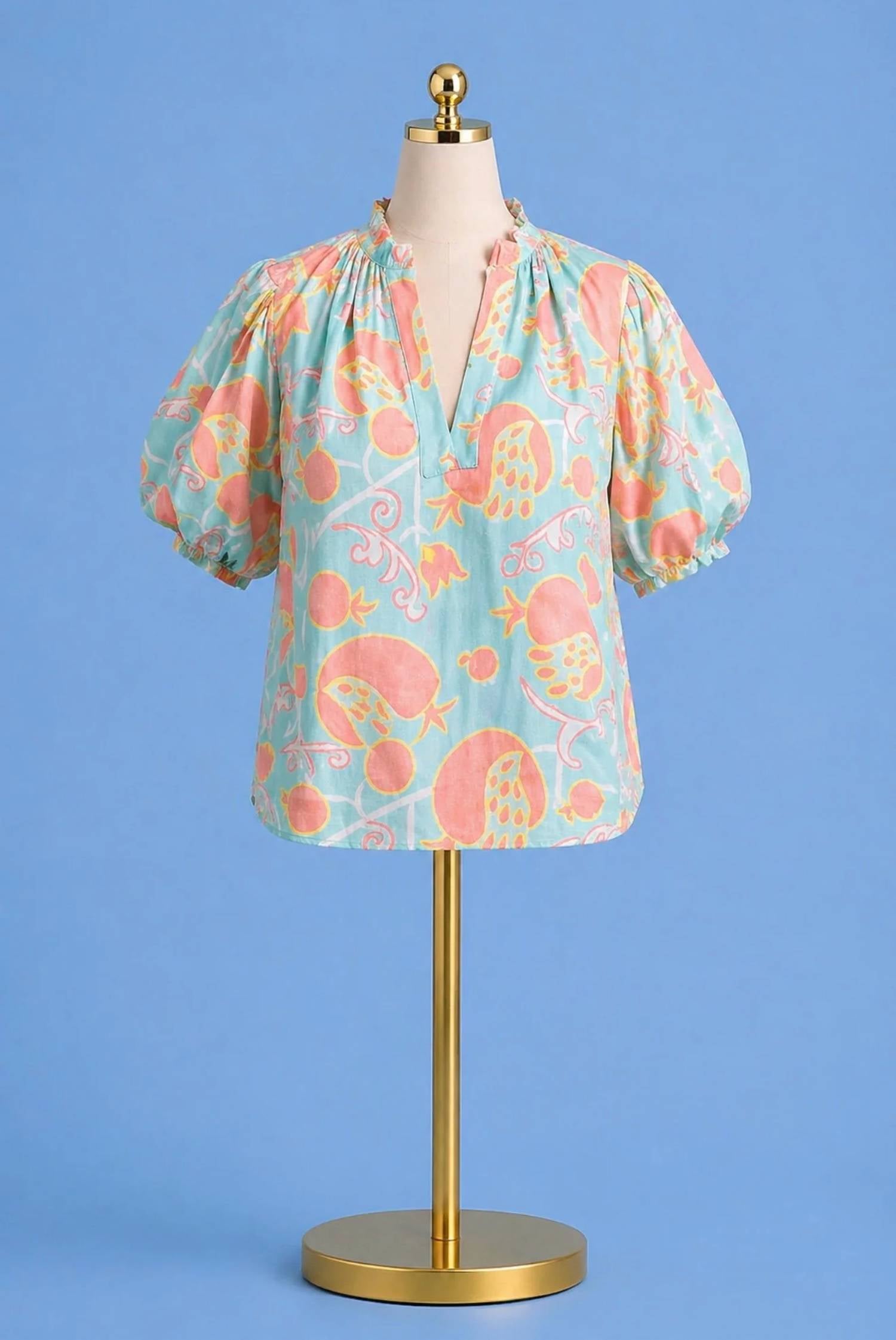 Finley - Marcie Popover Nomad Jacquard Blouse