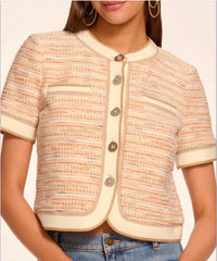 Ramy Brook - Sterling Tweed Short Sleeve Jacket