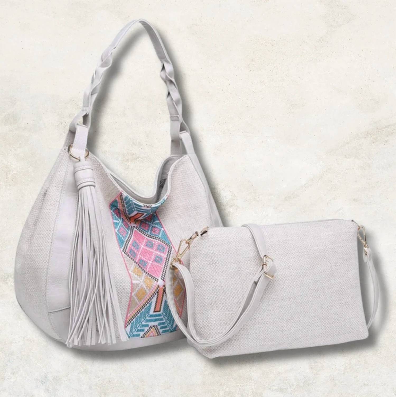 Jen & Co. - Jaylin Tribal Saddle Bag With Large Tassel