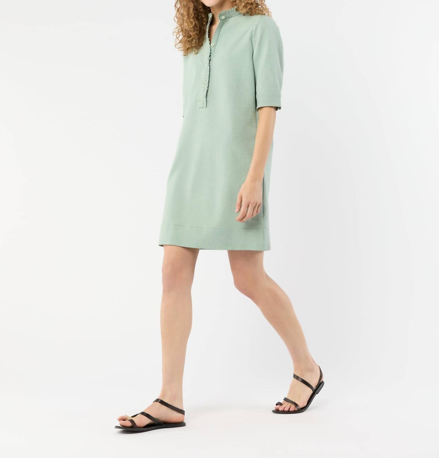 Ann Mashburn - Elbow Sleeve Frill Dress