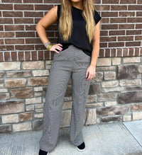 Karen Kane - Checked Straight Leg Pants