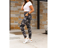 Julia Rose Charlie Full-length Luxe Leggings in camo - women's pants - detail view