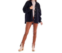 mudpie KIRBY SWING SHACKET in black - women's jacket - view 4