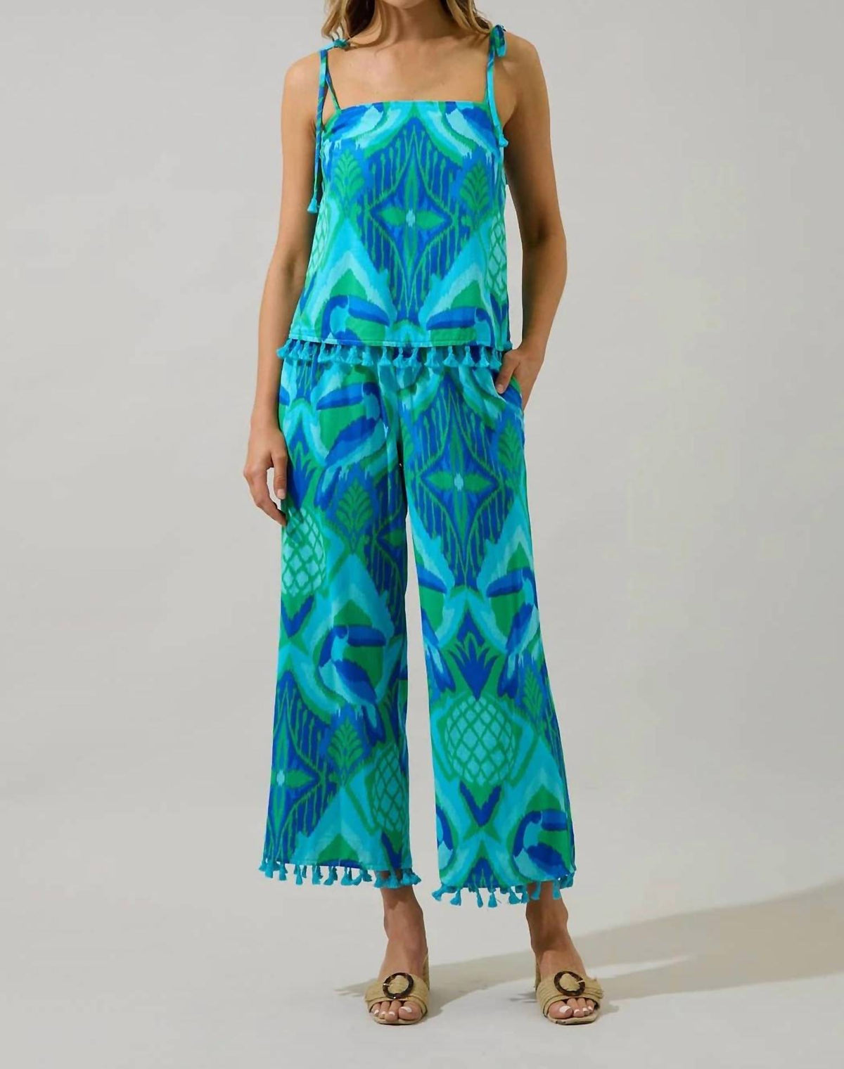 Sugarlips - Women's Blissy Tropical Flare Pants