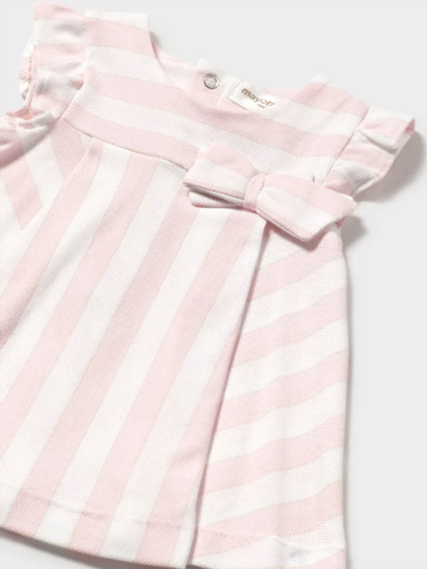 Mayoral - Girl's Stripe Bow Dress