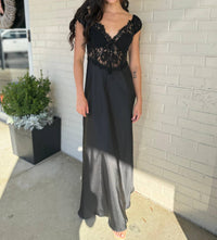 Dress Forum - Sutton Satin Lace Maxi Dress