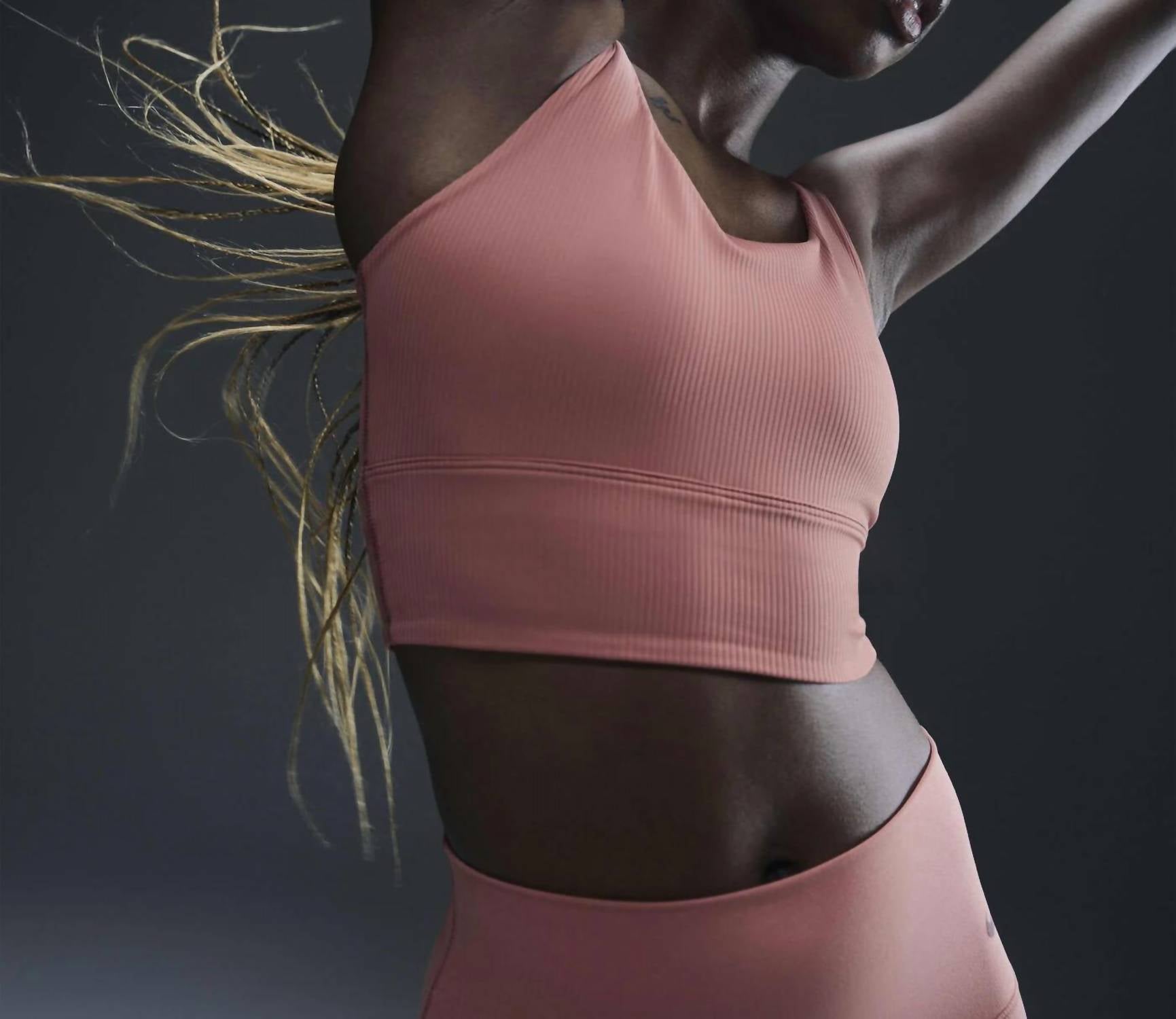Nike - womens Zenvy Rib Light-Support Yoga Sports Bra