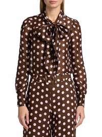Cara Cara - Chili Polka Dot Linen-silk Shirt