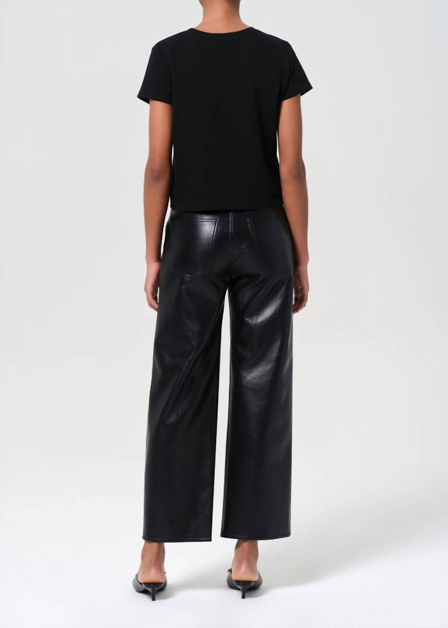 AGOLDE Ren High Rise Wide Leg Jeans in detox - women's pants - detail view