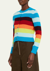 Christopher John Rogers - Striped Cropped Cardigan