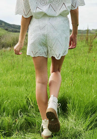 Hello Mello - Elastic Waist Laced Shorts