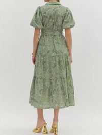 Entro - Women's Lorelai Belted Tiered Midi Dress