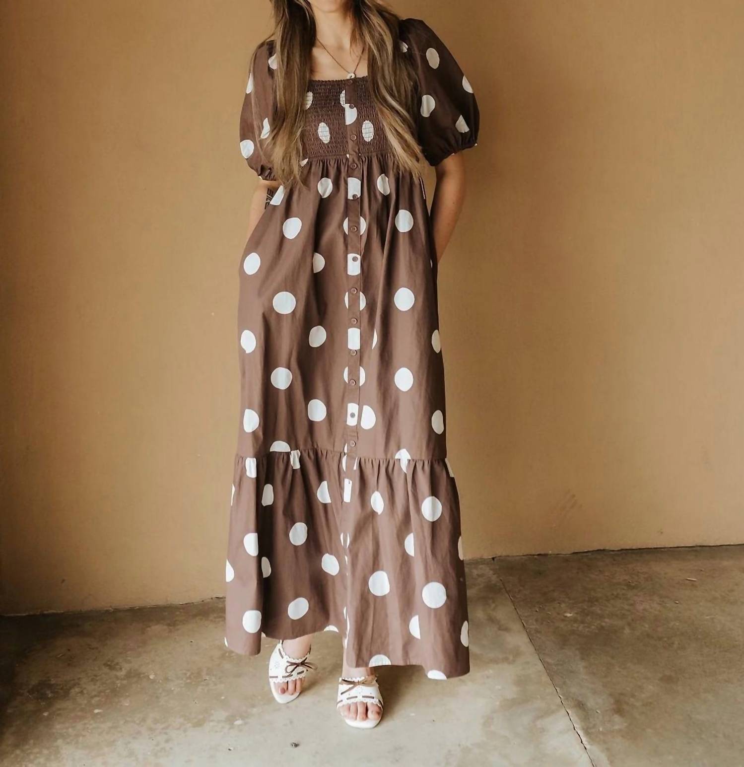 Wishlist - Puff Sleeve Midi Dress