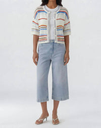 Oui - Crochet Multi Stripe Sweater
