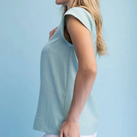 Gigio - Trapunto Stitched V Neck Blouse