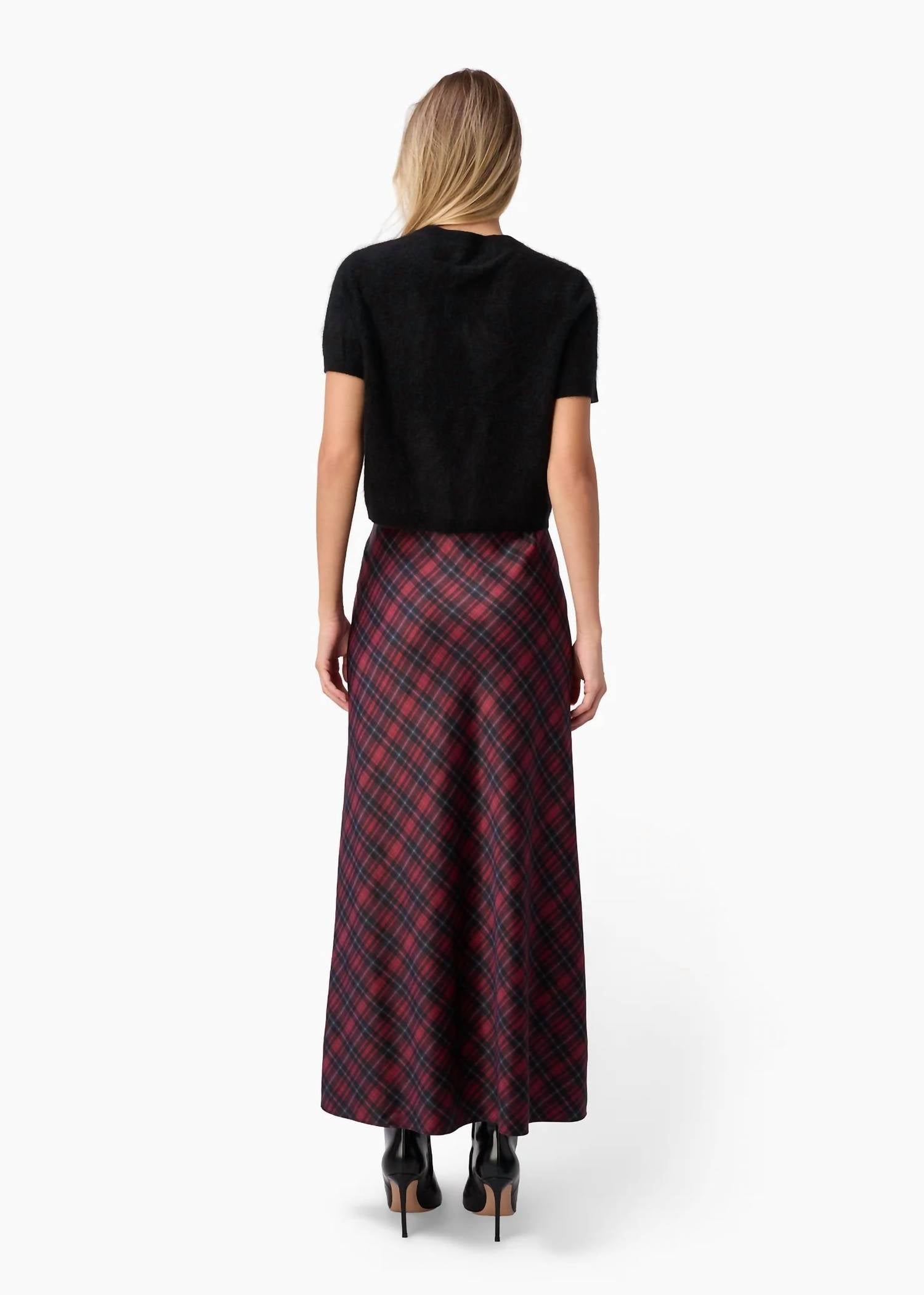 Cami NYC Aviva Maxi Skirt in tartan - women's skirt - alternate view