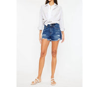 Kancan - High Rise No Stitch Frayed Hem Shorts