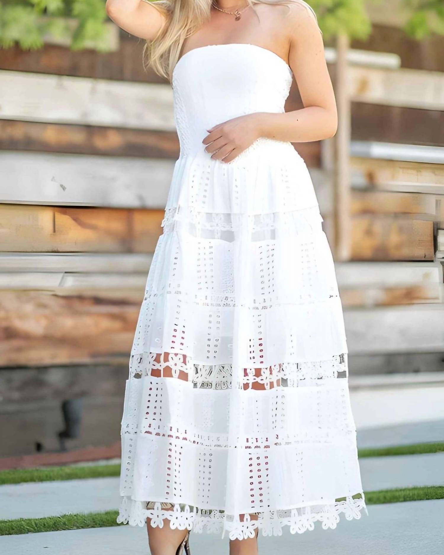 Strut & Bolt - Lena Eyelet Midi Dress