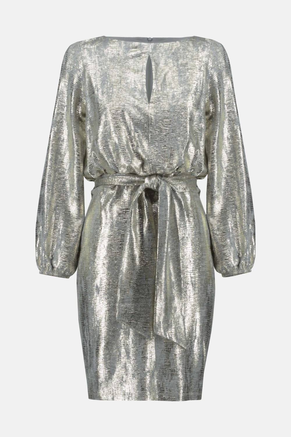 Joseph Ribkoff - Metallic Belted Wrap Dress