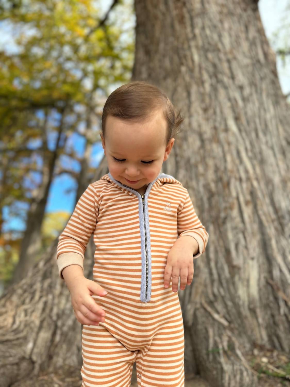 Me & Henry - Boy's Blaine Hooded Knit Romper