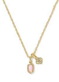 Kendra Scott Women's Mini Elisa Dira Necklace in gold light pink opal - women's jewelry