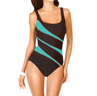 Miraclesuit Colorblock Helix Underwire One Piece Swimsuit in aquamarine - women's swimwear