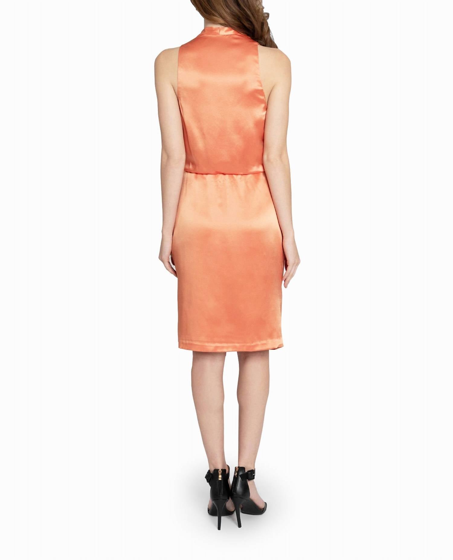 Nicole Miller - Stretch Silk Wrap Midi Dress