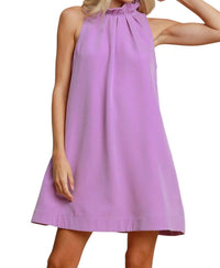 Umgee - Back Bow Tie Swing Dress